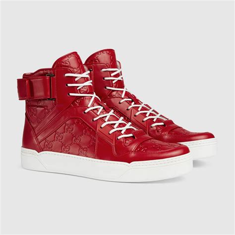 gucci high top sneaker mens|gucci signature high top sneaker.